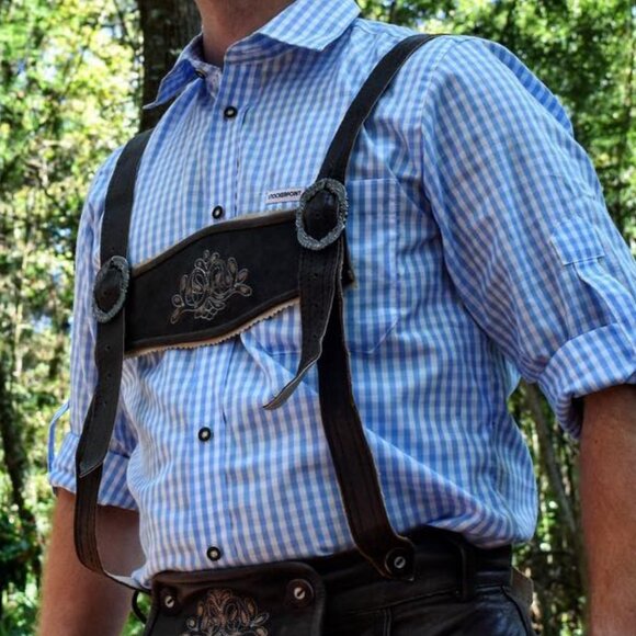 Gentry Choice® Other - Classic Bavarian Check Shirt in Blue | Oktoberfest | German Heritage Fashion